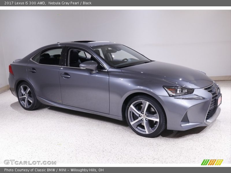 Nebula Gray Pearl / Black 2017 Lexus IS 300 AWD