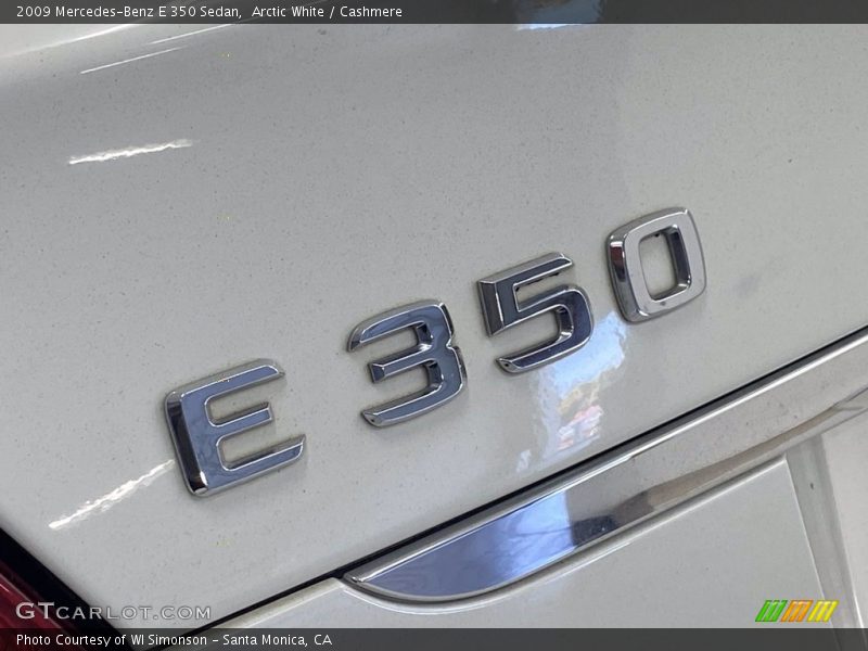 Arctic White / Cashmere 2009 Mercedes-Benz E 350 Sedan