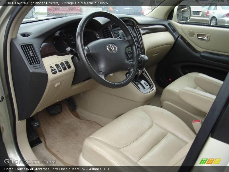Vintage Gold Metallic / Ivory 2001 Toyota Highlander Limited