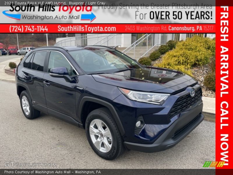 Blueprint / Light Gray 2021 Toyota RAV4 XLE AWD Hybrid