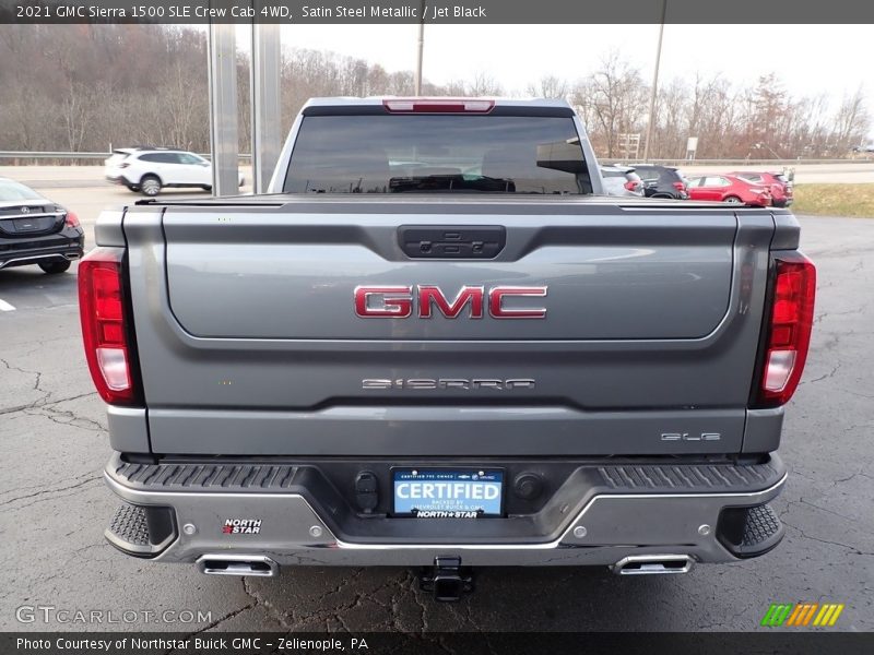 Satin Steel Metallic / Jet Black 2021 GMC Sierra 1500 SLE Crew Cab 4WD