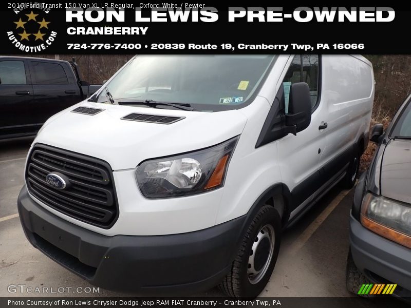Oxford White / Pewter 2016 Ford Transit 150 Van XL LR Regular