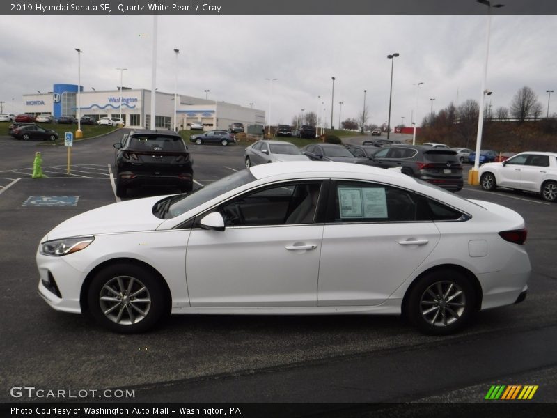 Quartz White Pearl / Gray 2019 Hyundai Sonata SE