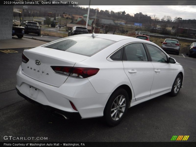 Quartz White Pearl / Gray 2019 Hyundai Sonata SE