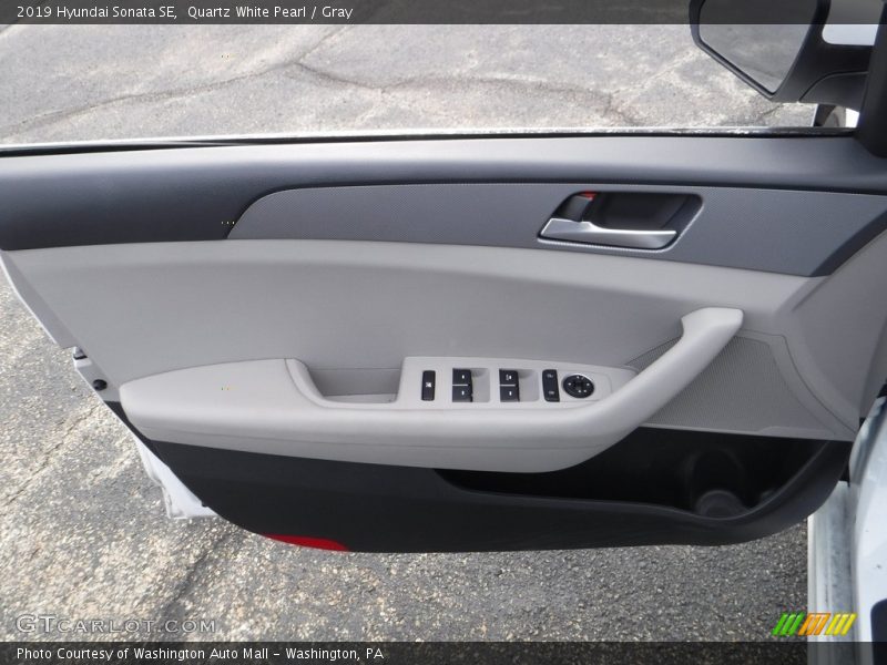 Quartz White Pearl / Gray 2019 Hyundai Sonata SE