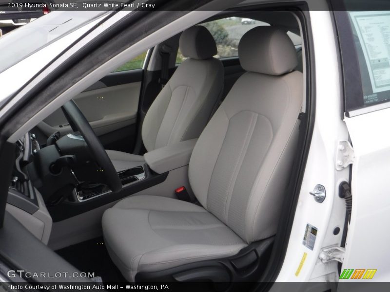 Quartz White Pearl / Gray 2019 Hyundai Sonata SE
