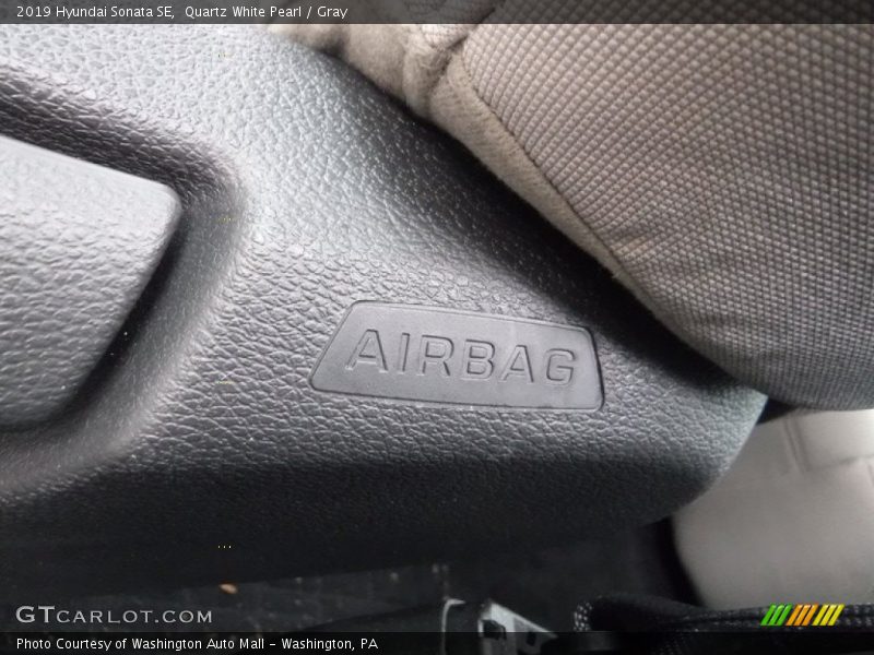 Quartz White Pearl / Gray 2019 Hyundai Sonata SE