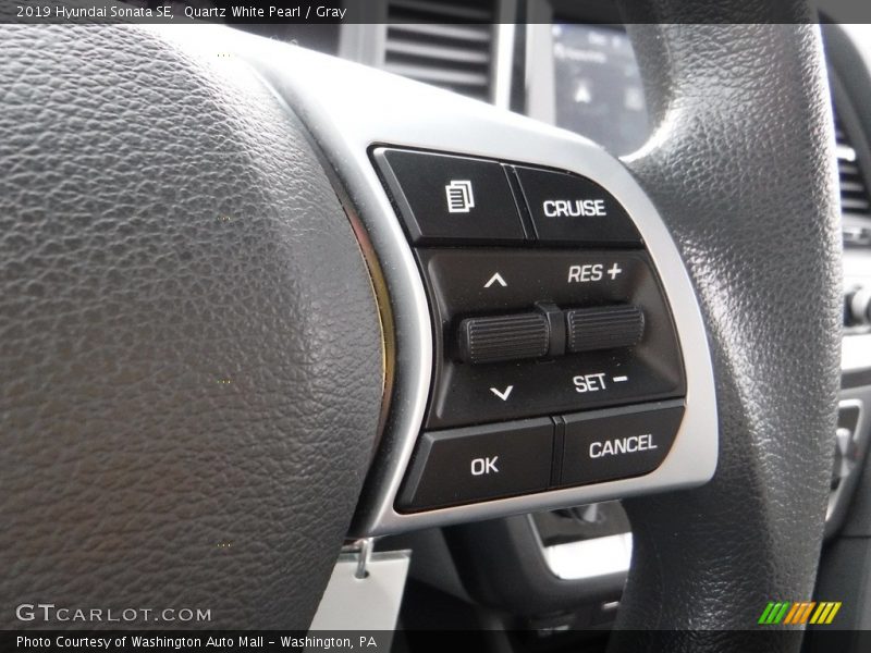 Quartz White Pearl / Gray 2019 Hyundai Sonata SE
