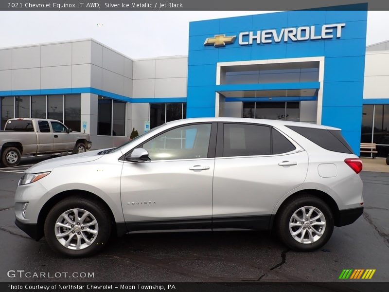 Silver Ice Metallic / Jet Black 2021 Chevrolet Equinox LT AWD