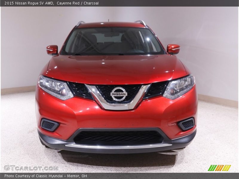 Cayenne Red / Charcoal 2015 Nissan Rogue SV AWD