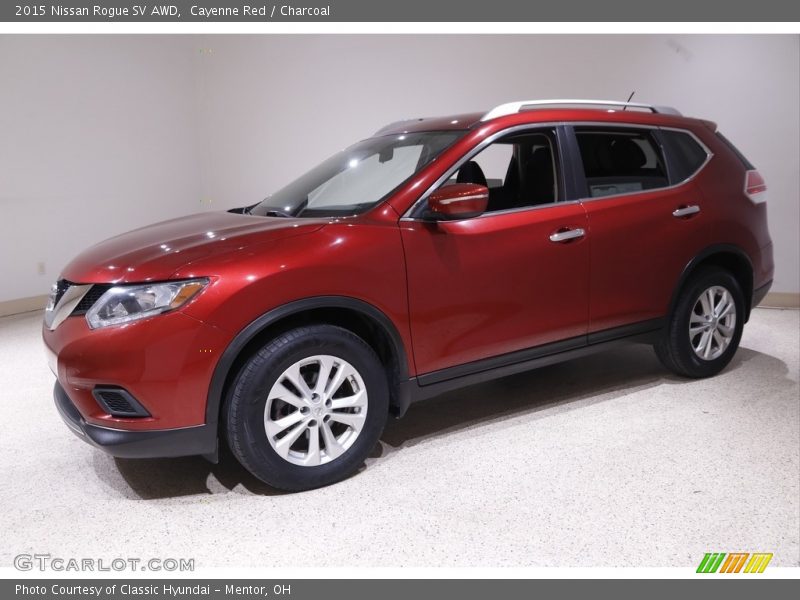 Cayenne Red / Charcoal 2015 Nissan Rogue SV AWD