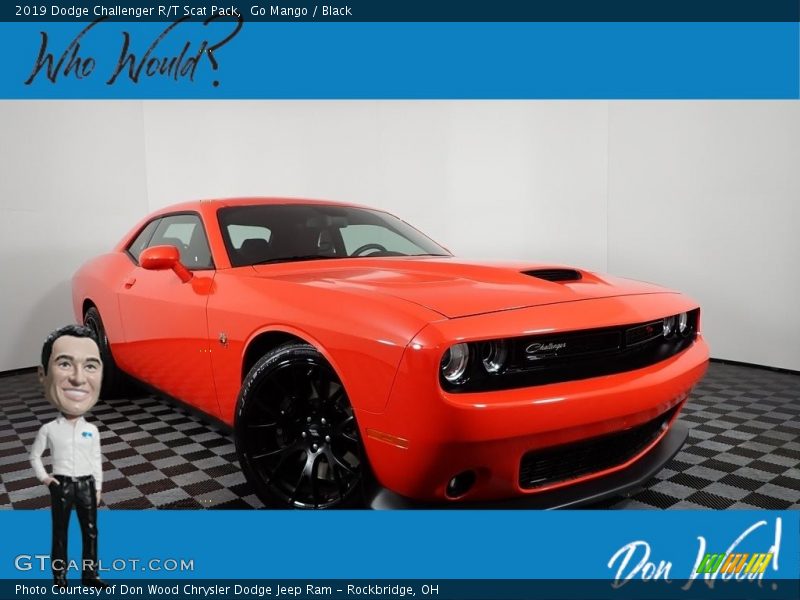 Go Mango / Black 2019 Dodge Challenger R/T Scat Pack