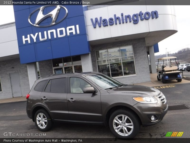 Cabo Bronze / Beige 2012 Hyundai Santa Fe Limited V6 AWD