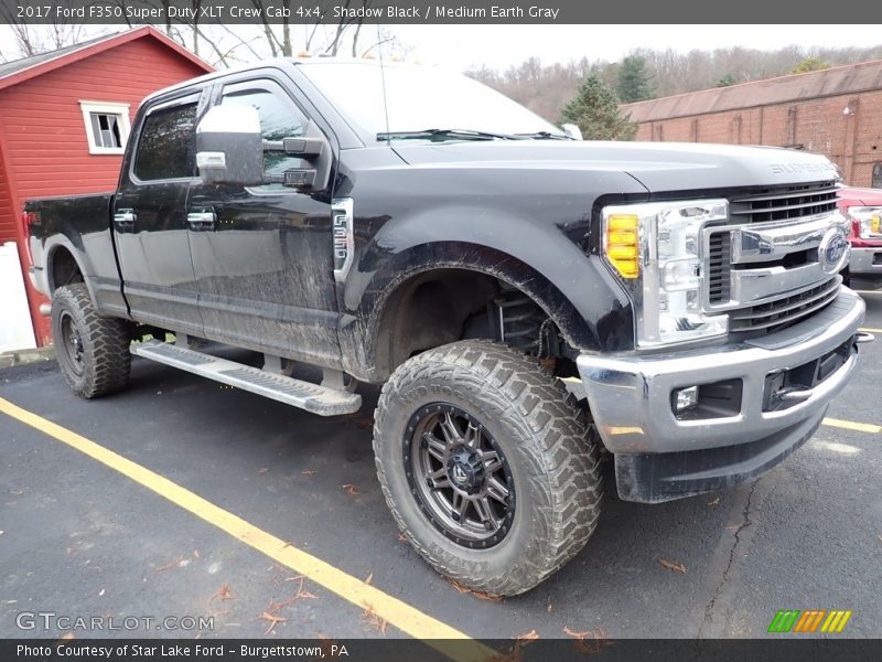 Shadow Black / Medium Earth Gray 2017 Ford F350 Super Duty XLT Crew Cab 4x4