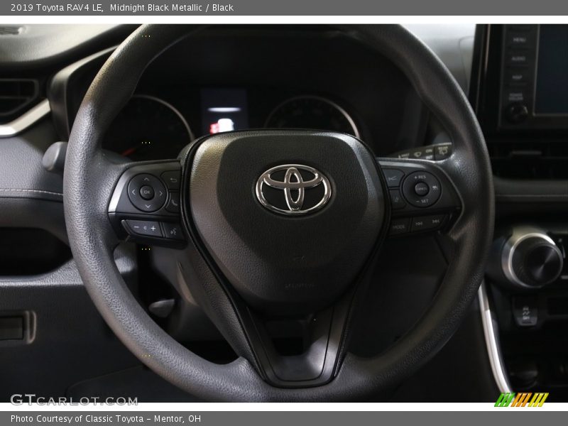 Midnight Black Metallic / Black 2019 Toyota RAV4 LE