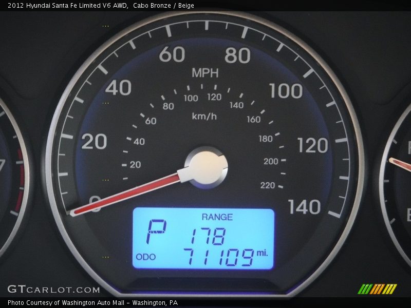 Cabo Bronze / Beige 2012 Hyundai Santa Fe Limited V6 AWD