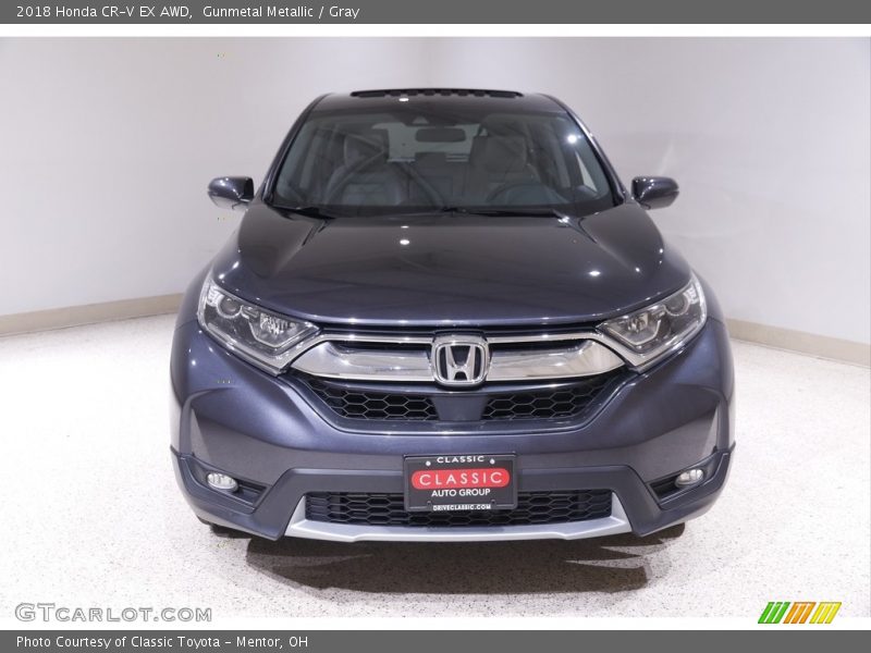 Gunmetal Metallic / Gray 2018 Honda CR-V EX AWD