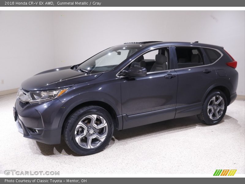 Gunmetal Metallic / Gray 2018 Honda CR-V EX AWD