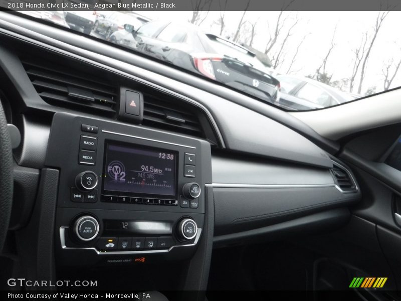 Aegean Blue Metallic / Black 2018 Honda Civic LX Sedan