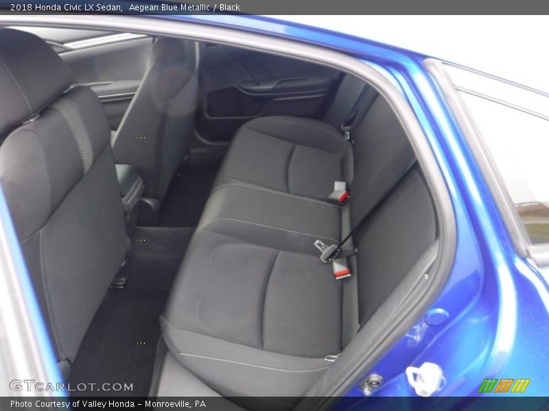 Aegean Blue Metallic / Black 2018 Honda Civic LX Sedan