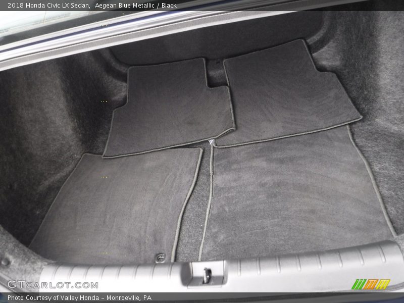 Aegean Blue Metallic / Black 2018 Honda Civic LX Sedan