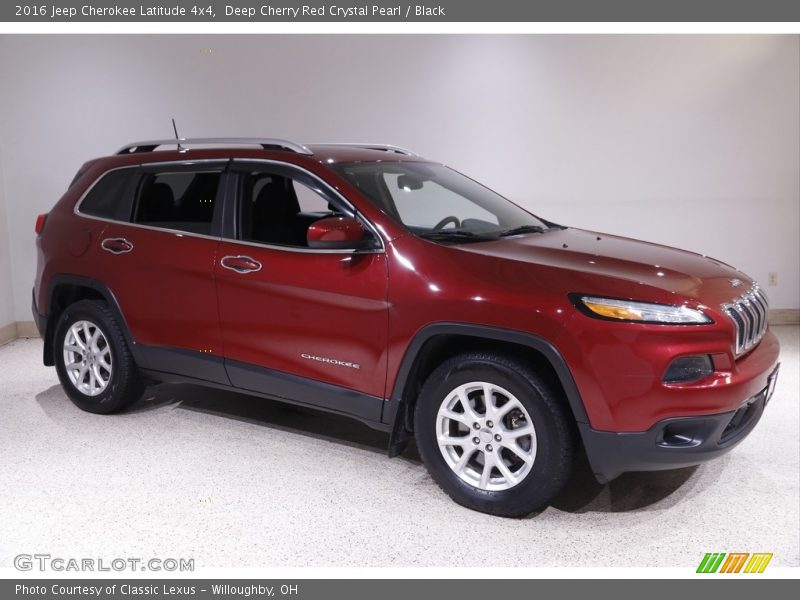 Deep Cherry Red Crystal Pearl / Black 2016 Jeep Cherokee Latitude 4x4