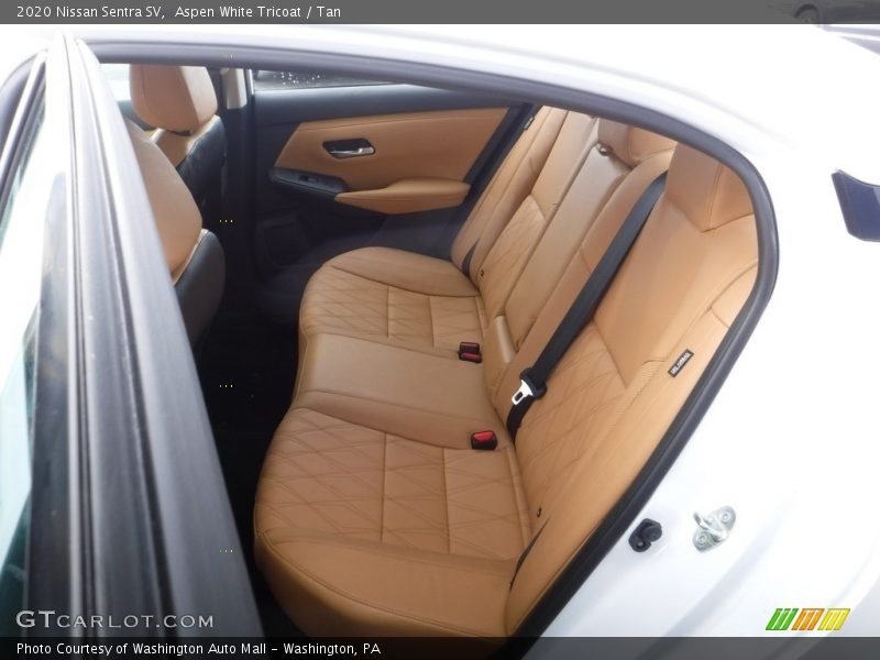 Aspen White Tricoat / Tan 2020 Nissan Sentra SV
