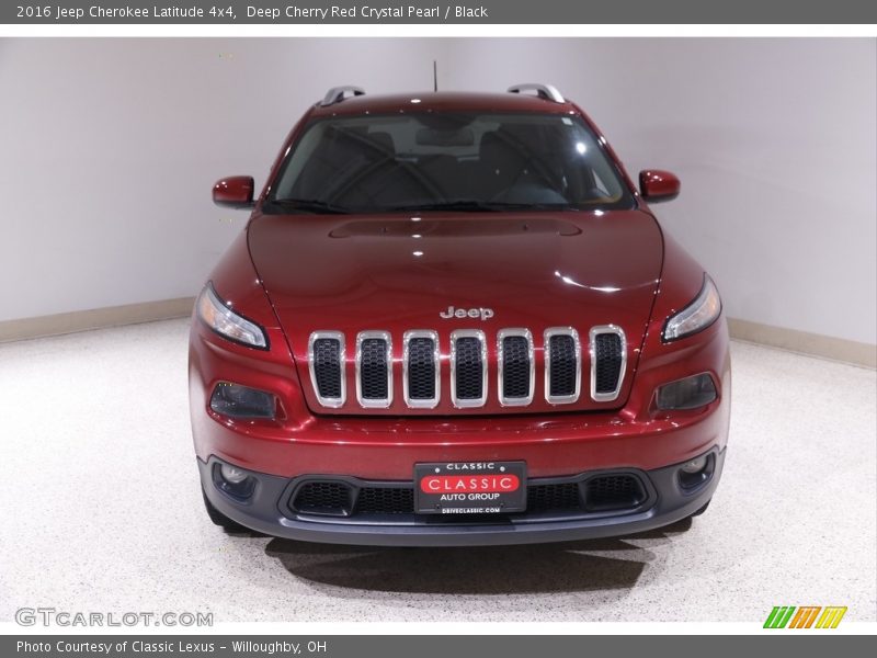 Deep Cherry Red Crystal Pearl / Black 2016 Jeep Cherokee Latitude 4x4