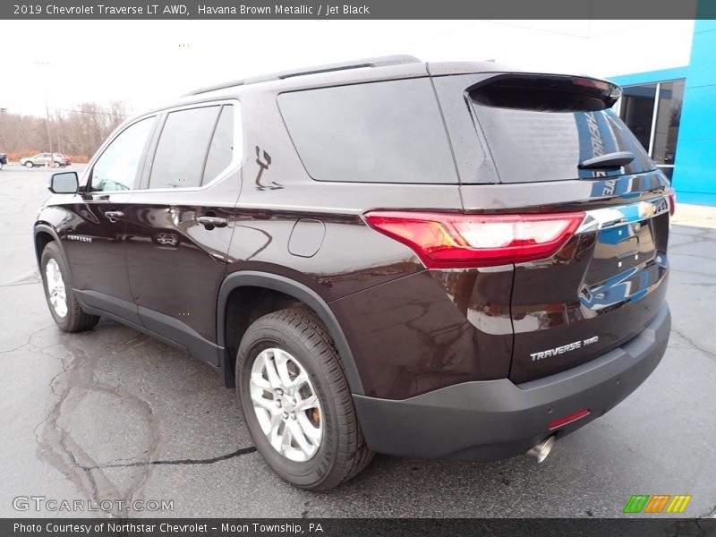 Havana Brown Metallic / Jet Black 2019 Chevrolet Traverse LT AWD