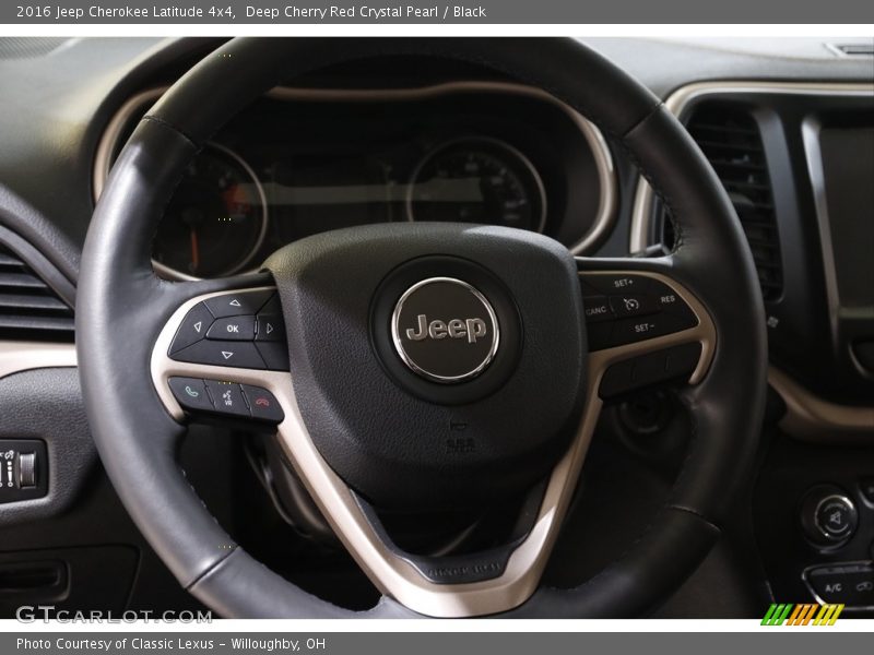 Deep Cherry Red Crystal Pearl / Black 2016 Jeep Cherokee Latitude 4x4