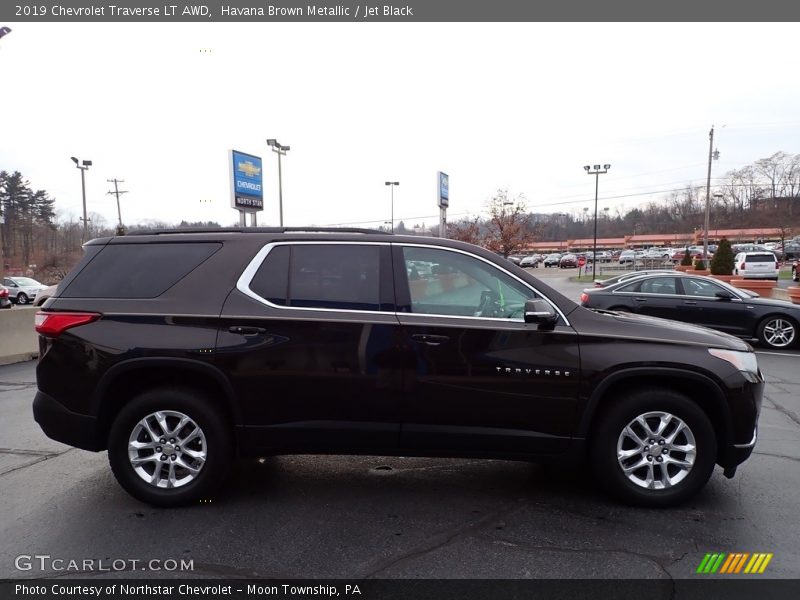 Havana Brown Metallic / Jet Black 2019 Chevrolet Traverse LT AWD