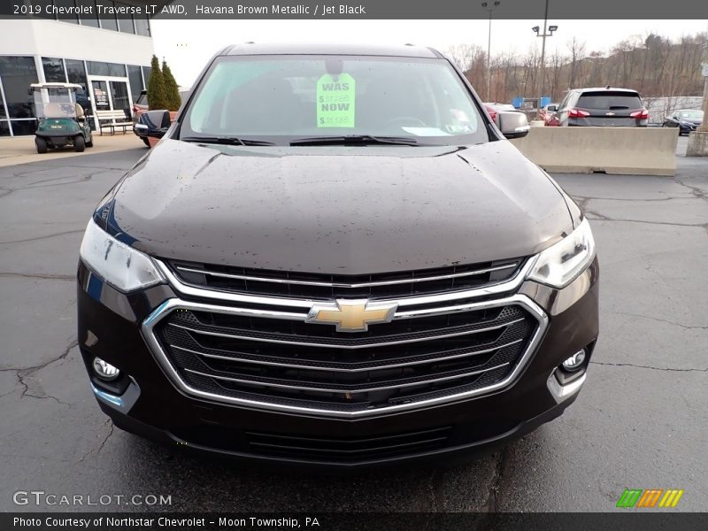 Havana Brown Metallic / Jet Black 2019 Chevrolet Traverse LT AWD