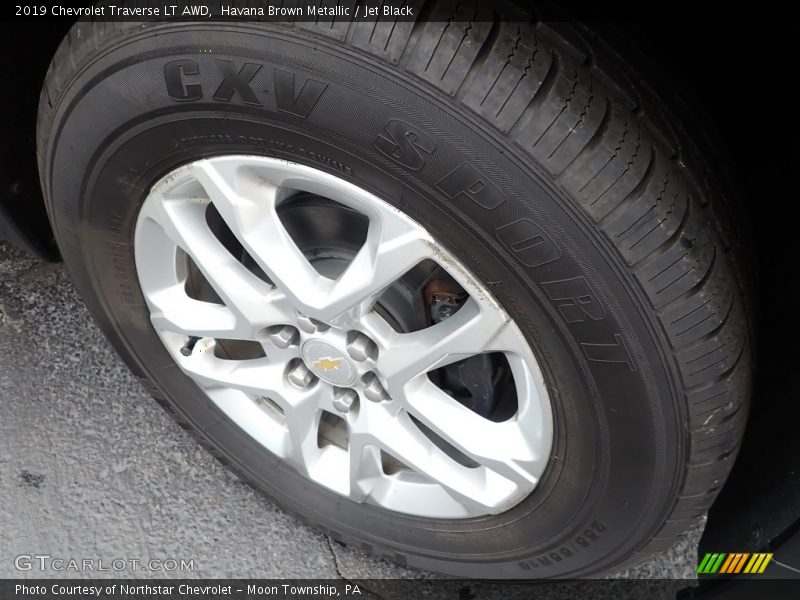 Havana Brown Metallic / Jet Black 2019 Chevrolet Traverse LT AWD