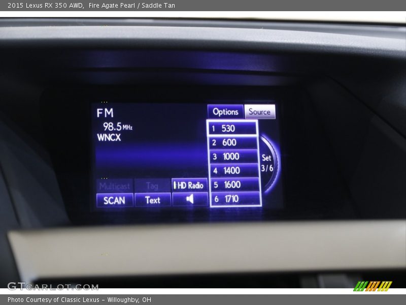 Fire Agate Pearl / Saddle Tan 2015 Lexus RX 350 AWD