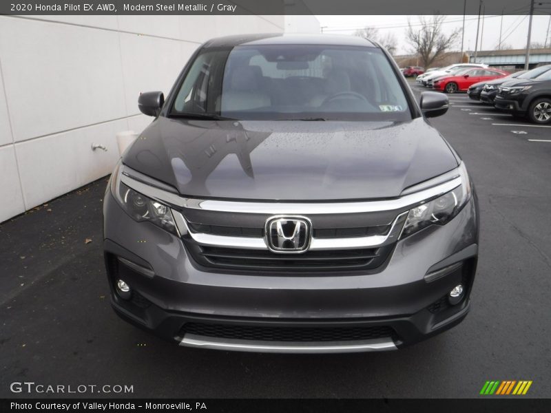 Modern Steel Metallic / Gray 2020 Honda Pilot EX AWD