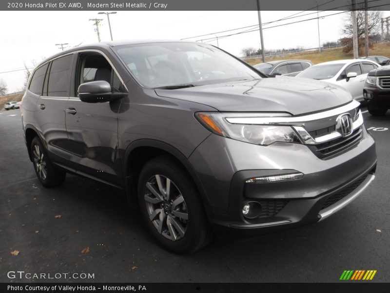 Modern Steel Metallic / Gray 2020 Honda Pilot EX AWD