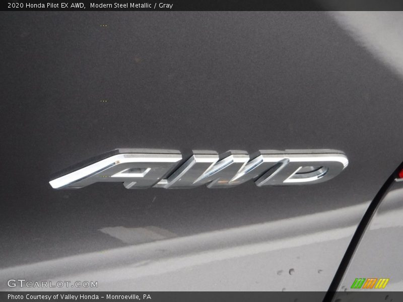 Modern Steel Metallic / Gray 2020 Honda Pilot EX AWD