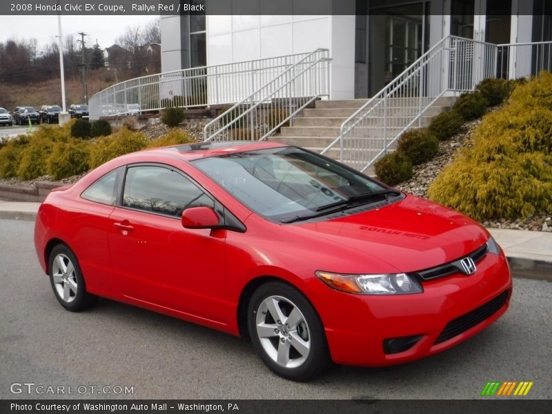 Rallye Red / Black 2008 Honda Civic EX Coupe