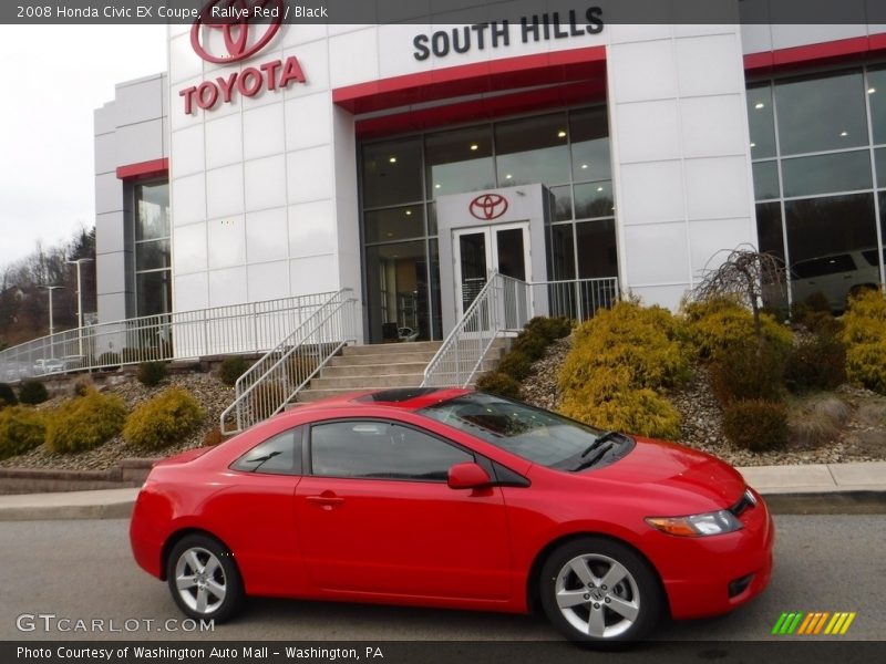 Rallye Red / Black 2008 Honda Civic EX Coupe