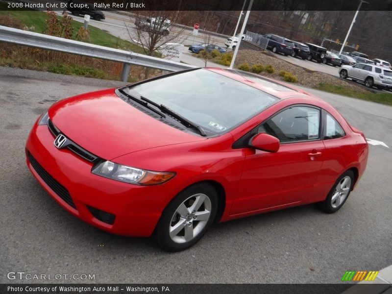 Rallye Red / Black 2008 Honda Civic EX Coupe