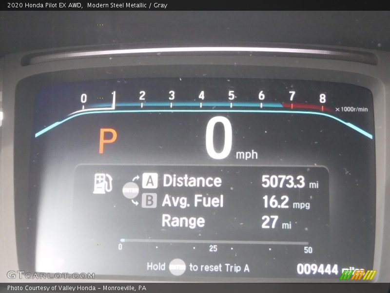 Modern Steel Metallic / Gray 2020 Honda Pilot EX AWD