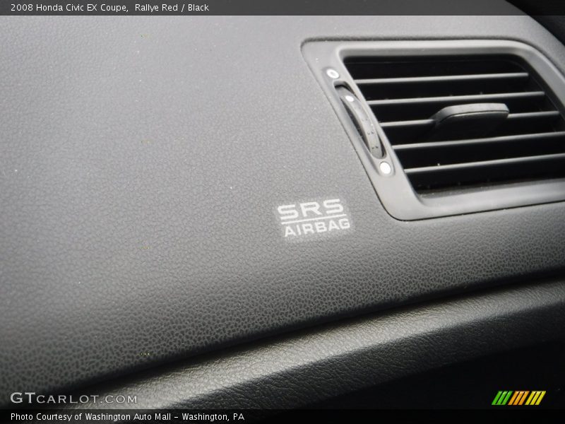 Rallye Red / Black 2008 Honda Civic EX Coupe