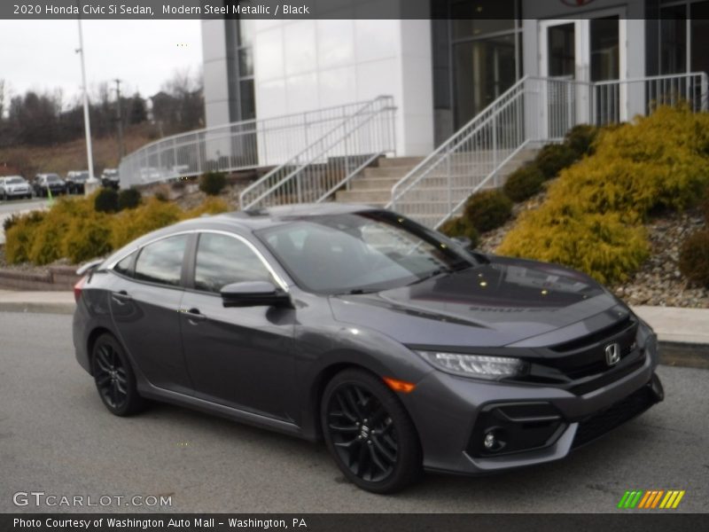 Modern Steel Metallic / Black 2020 Honda Civic Si Sedan