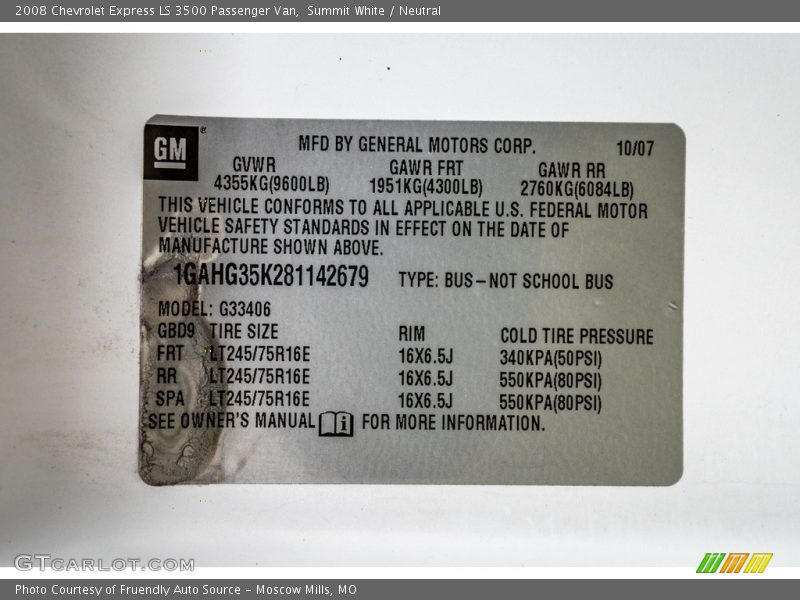 Summit White / Neutral 2008 Chevrolet Express LS 3500 Passenger Van