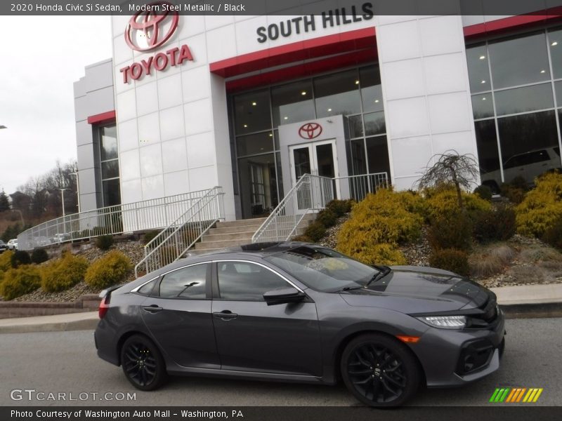 Modern Steel Metallic / Black 2020 Honda Civic Si Sedan