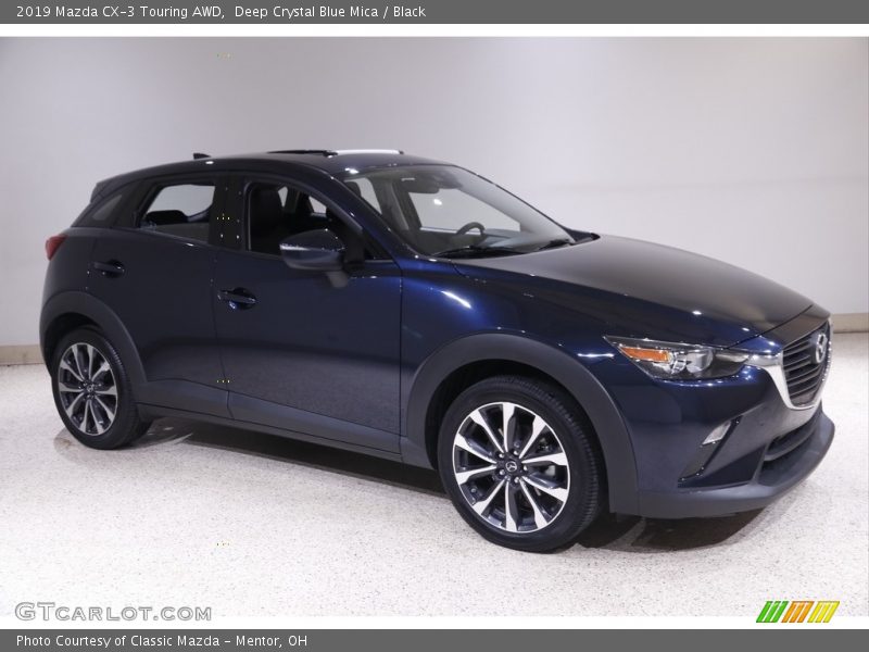 Deep Crystal Blue Mica / Black 2019 Mazda CX-3 Touring AWD