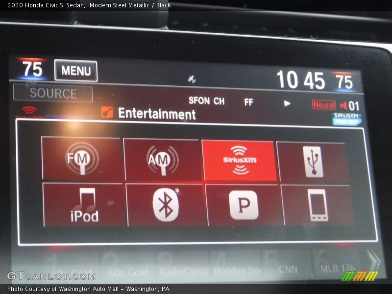 Modern Steel Metallic / Black 2020 Honda Civic Si Sedan