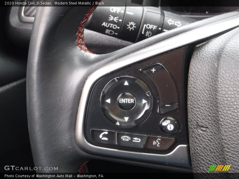 Modern Steel Metallic / Black 2020 Honda Civic Si Sedan