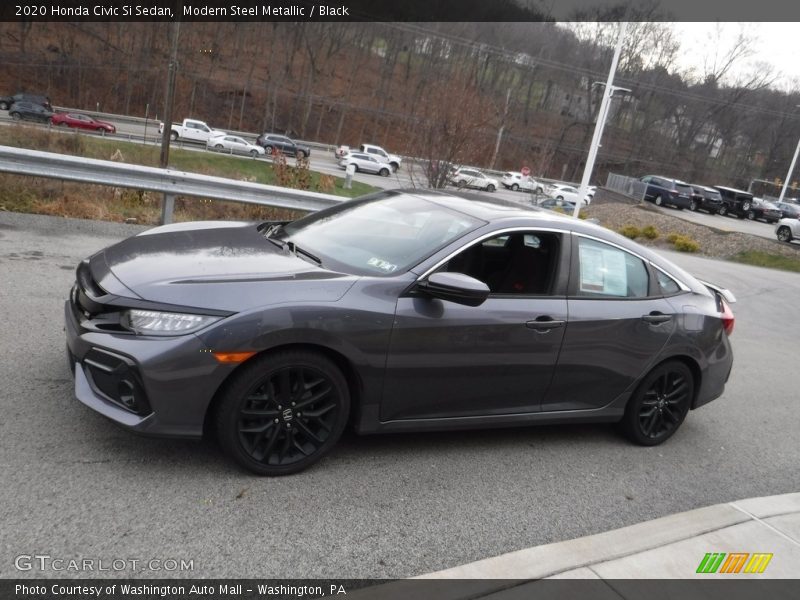 Modern Steel Metallic / Black 2020 Honda Civic Si Sedan