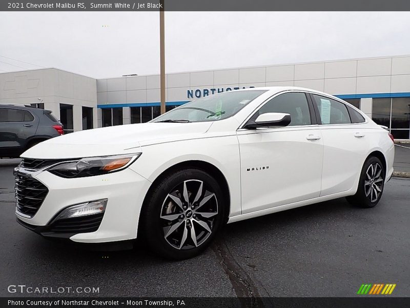 Summit White / Jet Black 2021 Chevrolet Malibu RS